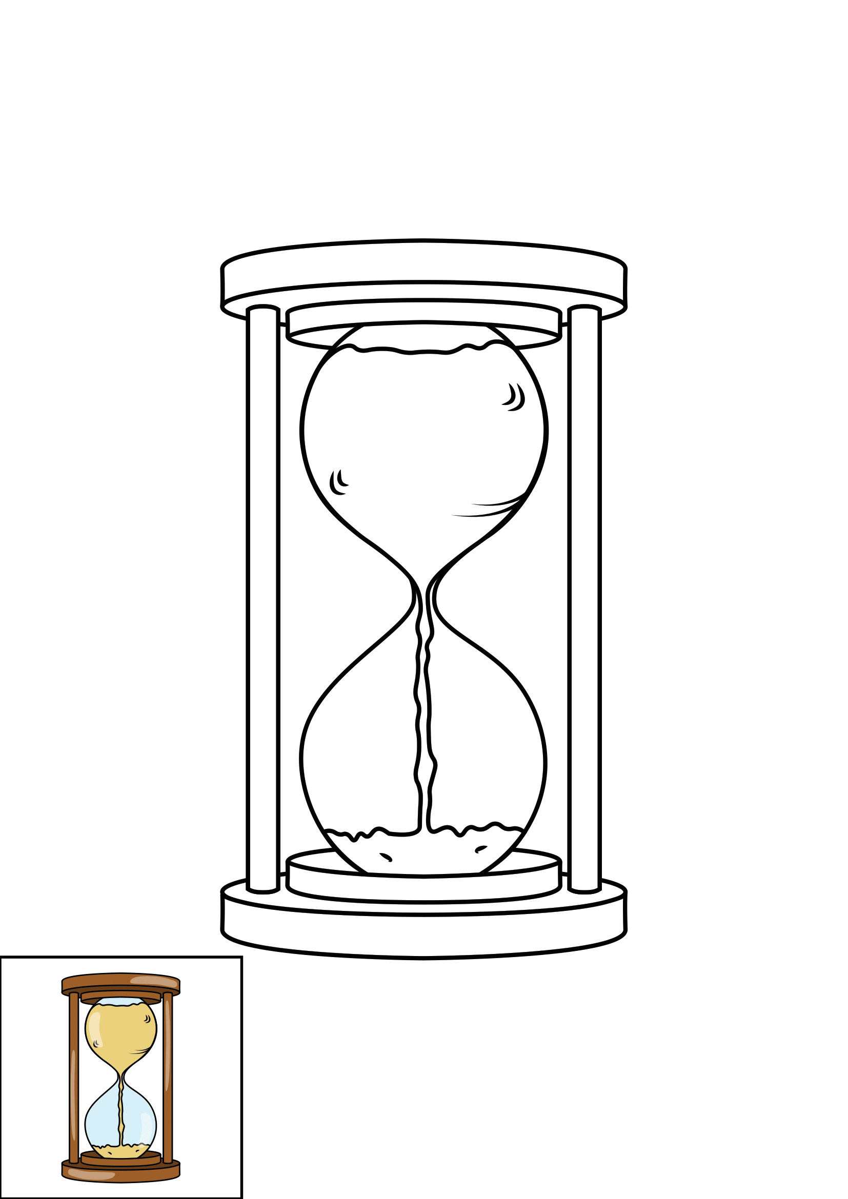 How to Draw An Hourglass Step by Step Printable Color