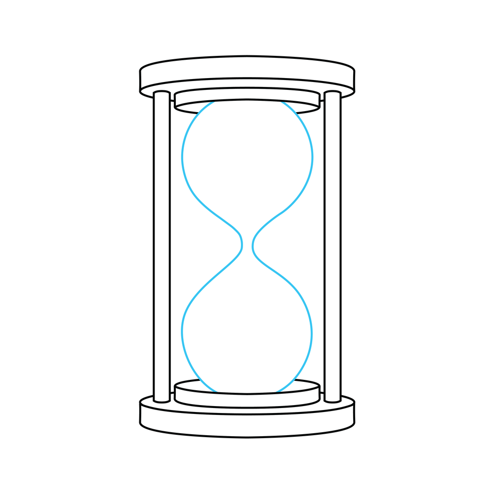 How to Draw An Hourglass Step by Step Step  6
