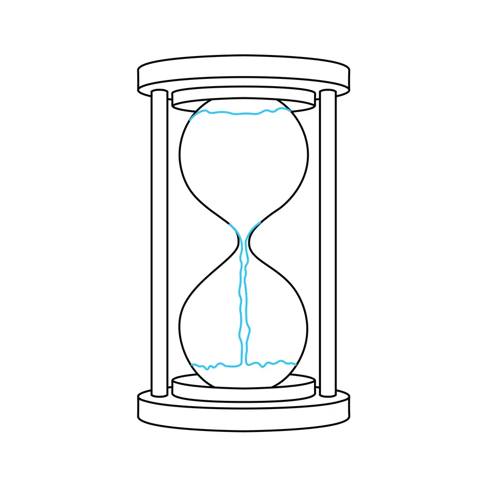 How to Draw An Hourglass Step by Step Step  7