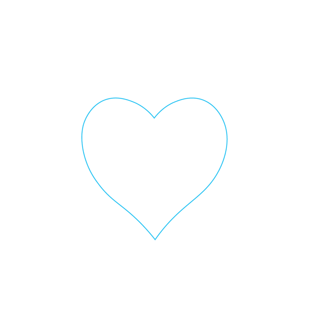 How to Draw An I Love You Heart Step by Step Step  1