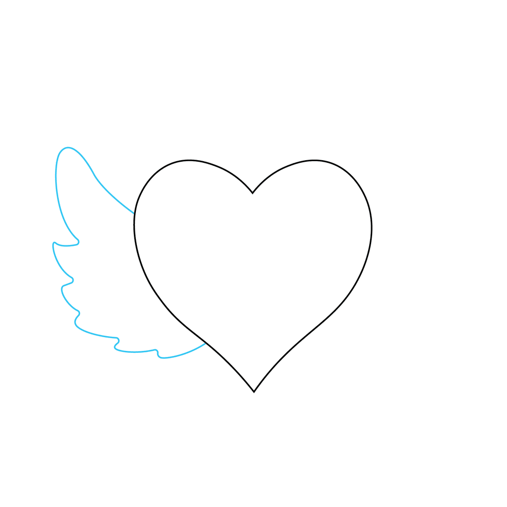 How to Draw An I Love You Heart Step by Step Step  2
