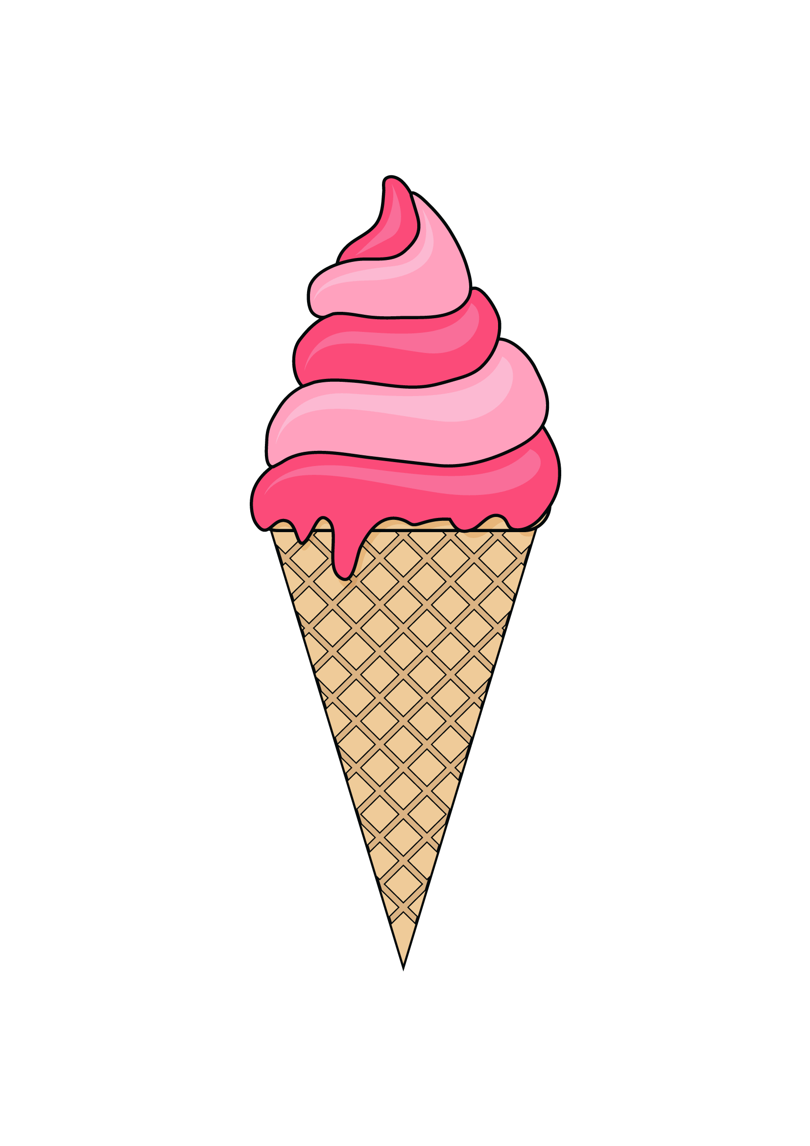 How to Draw An Ice Cream Step by Step Printable