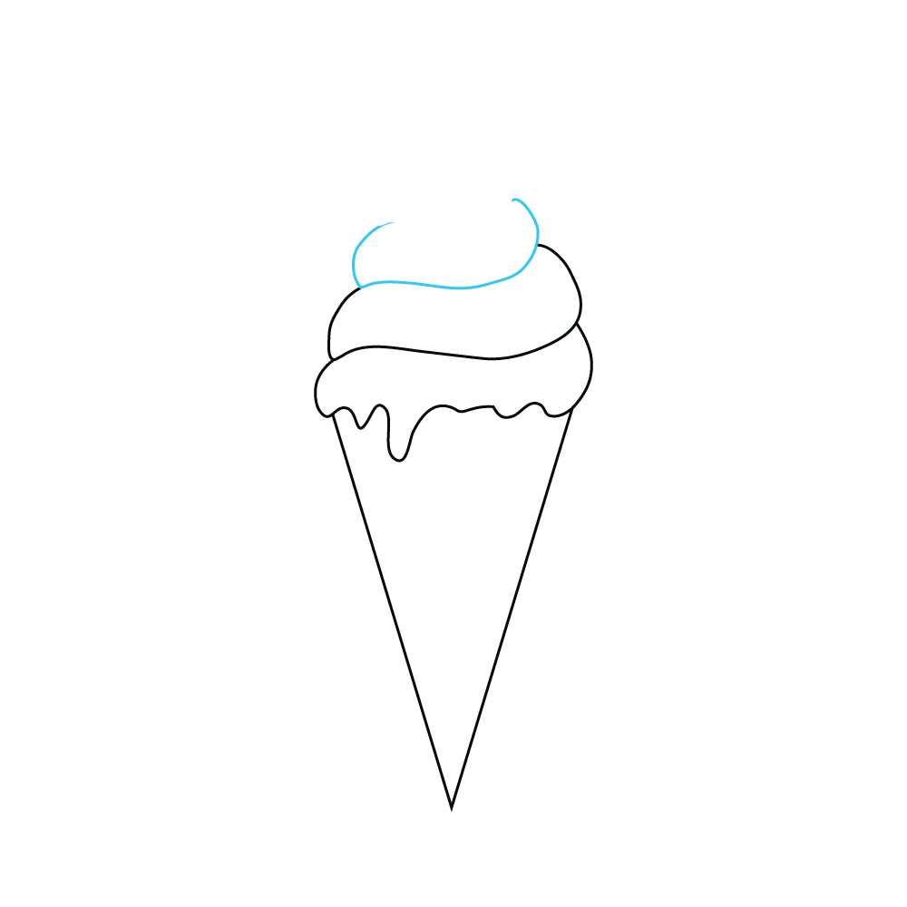 How to Draw An Ice Cream Step by Step Step  4