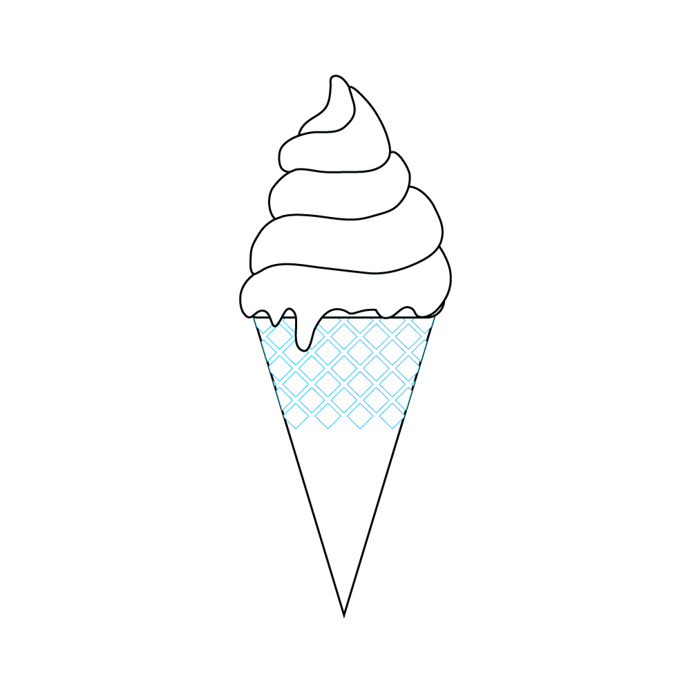 How to Draw An Ice Cream Step by Step Step  8