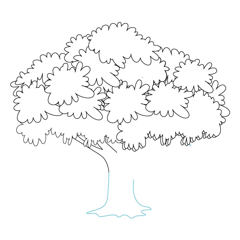 How to Draw An Oak Tree Step by Step Step  6