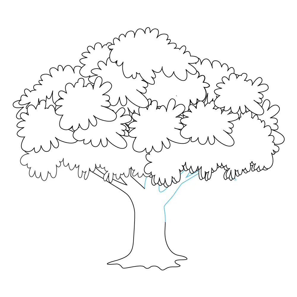 How to Draw An Oak Tree Step by Step Step  7