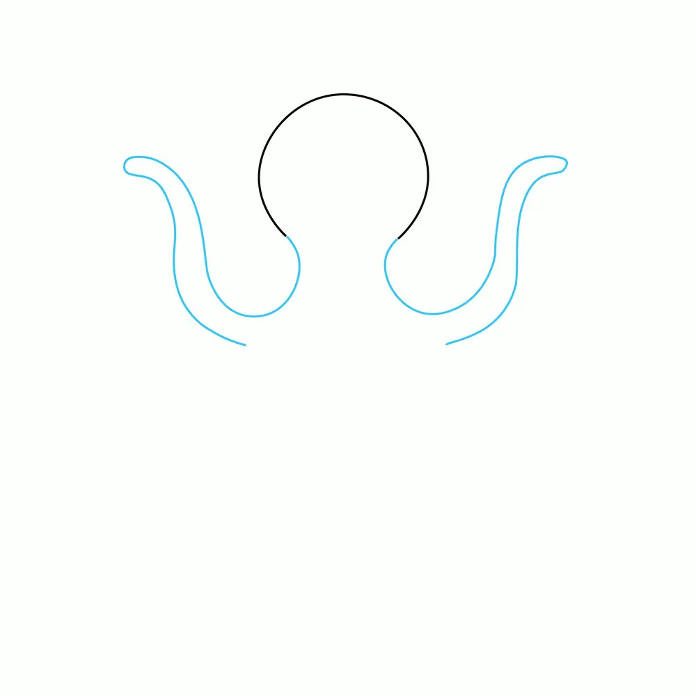 How to Draw An Octopus Step by Step Step  2