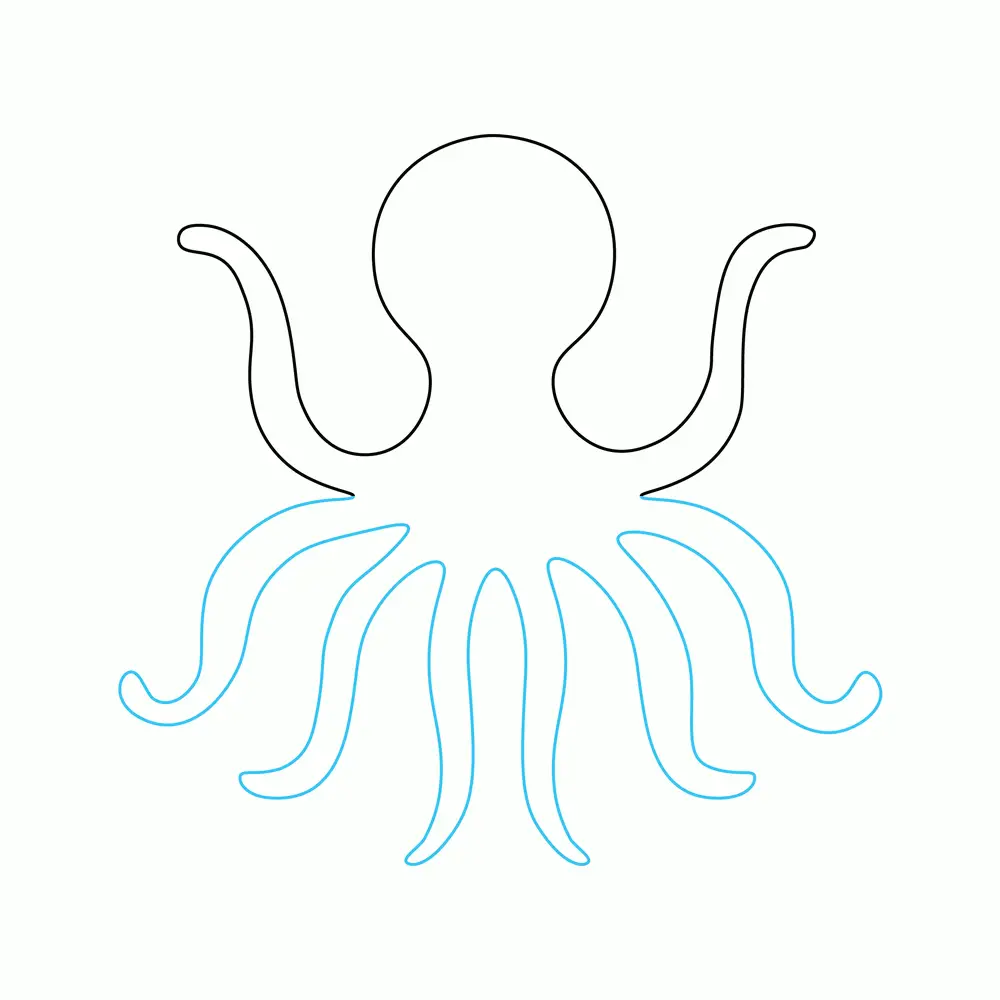How to Draw An Octopus Step by Step Step  3