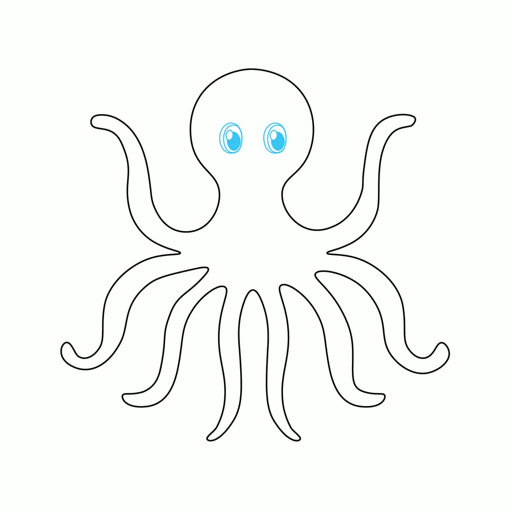 How to Draw An Octopus Step by Step Step  4