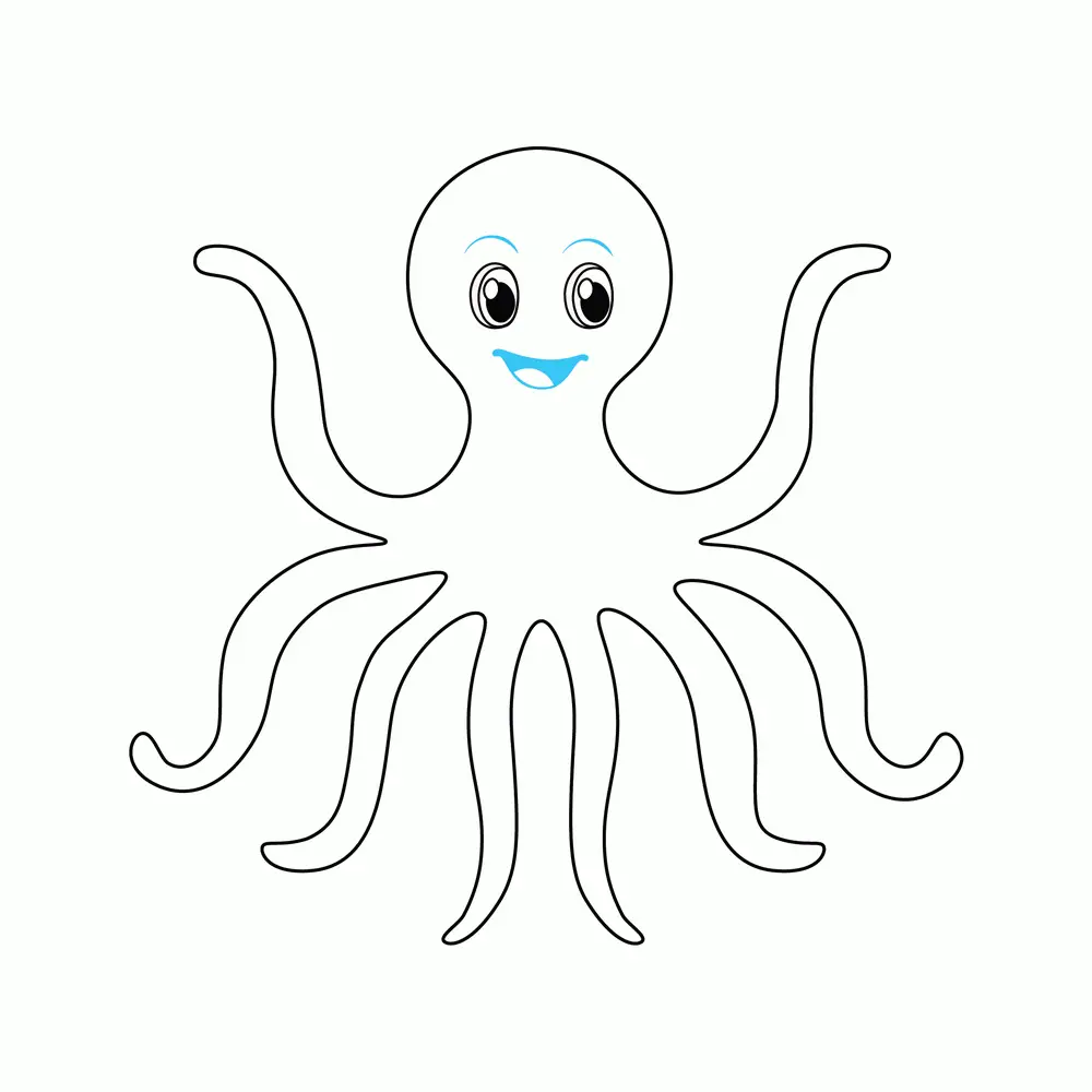 How to Draw An Octopus Step by Step Step  5