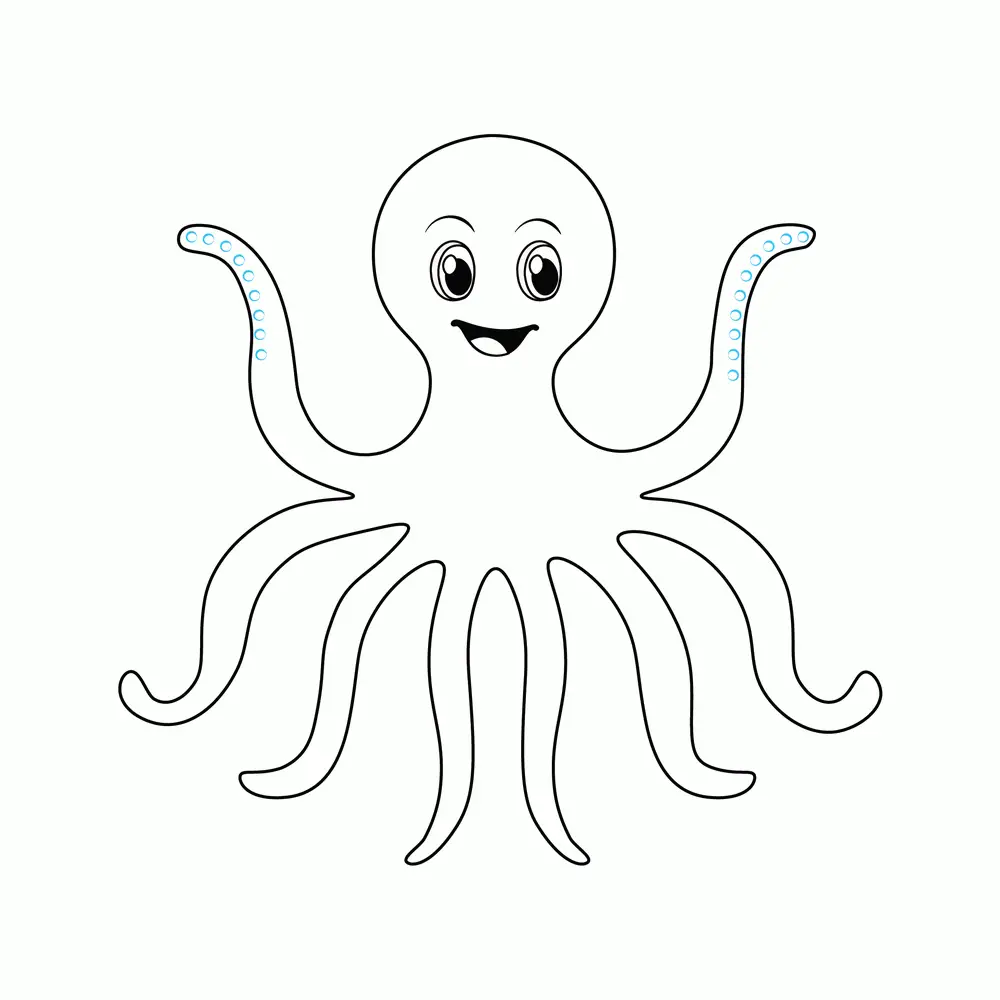 How to Draw An Octopus Step by Step Step  6