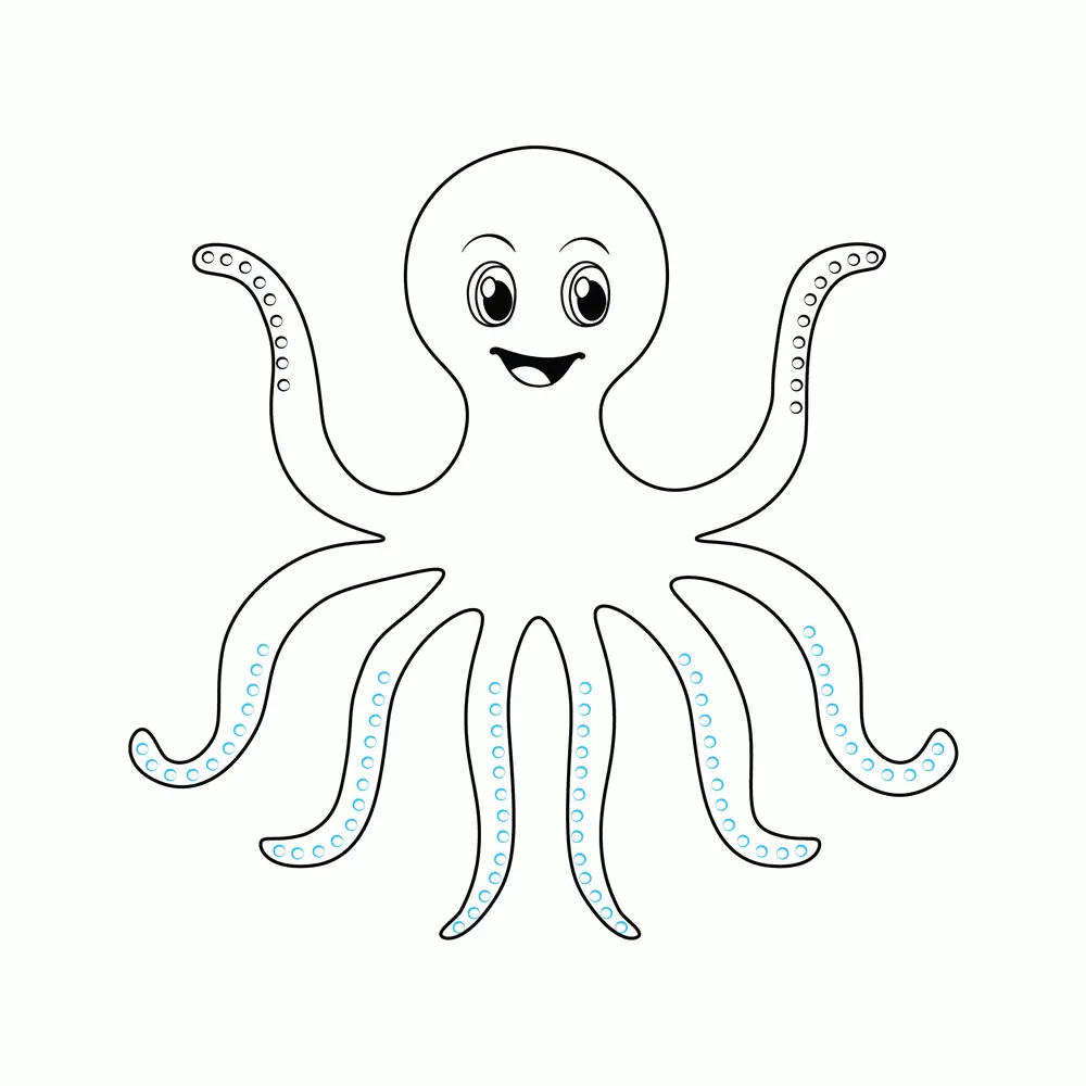 How to Draw An Octopus Step by Step Step  7