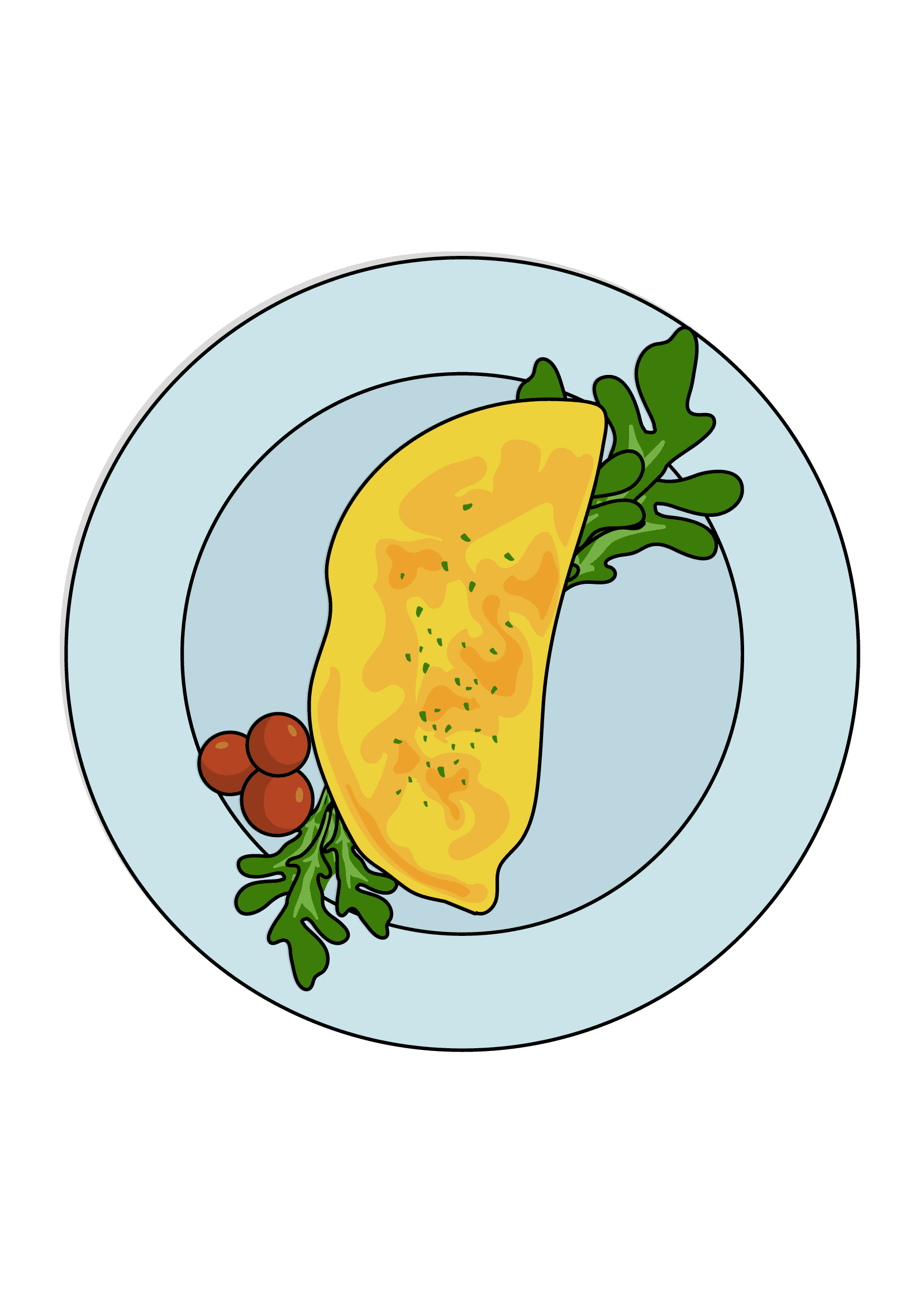How to Draw An Omelette Step by Step Printable
