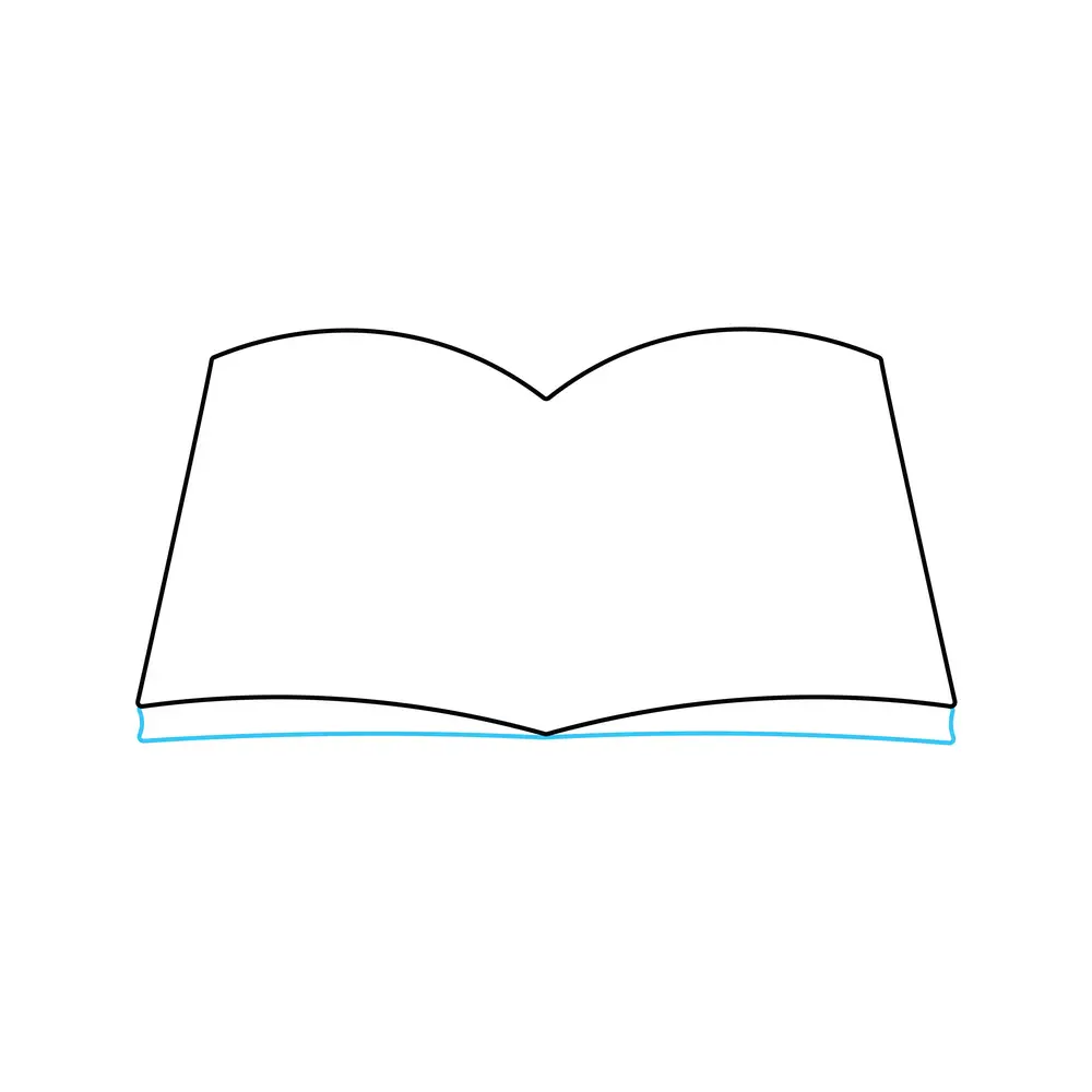 How to Draw An Open Book Step by Step Step  3