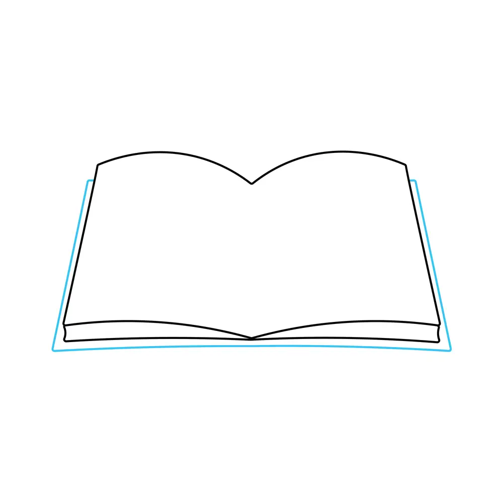 How to Draw An Open Book Step by Step Step  4