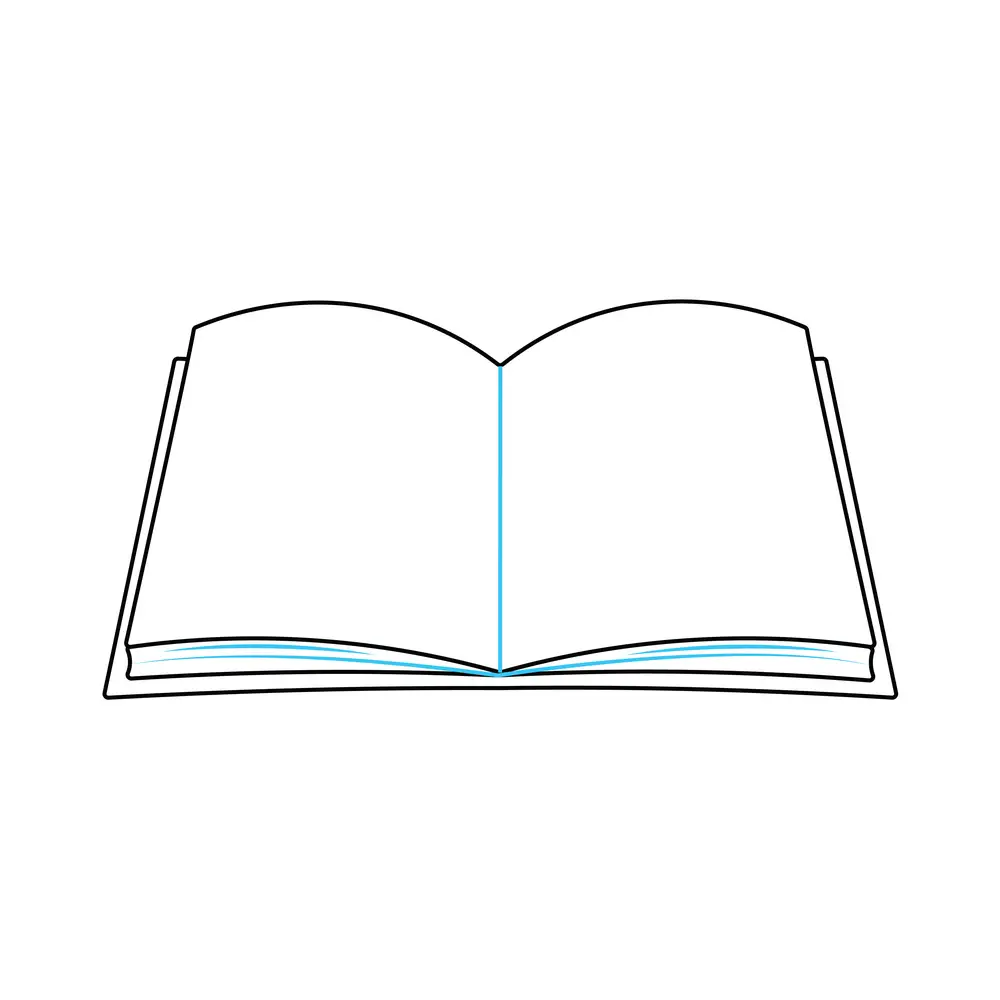 How to Draw An Open Book Step by Step Step  5