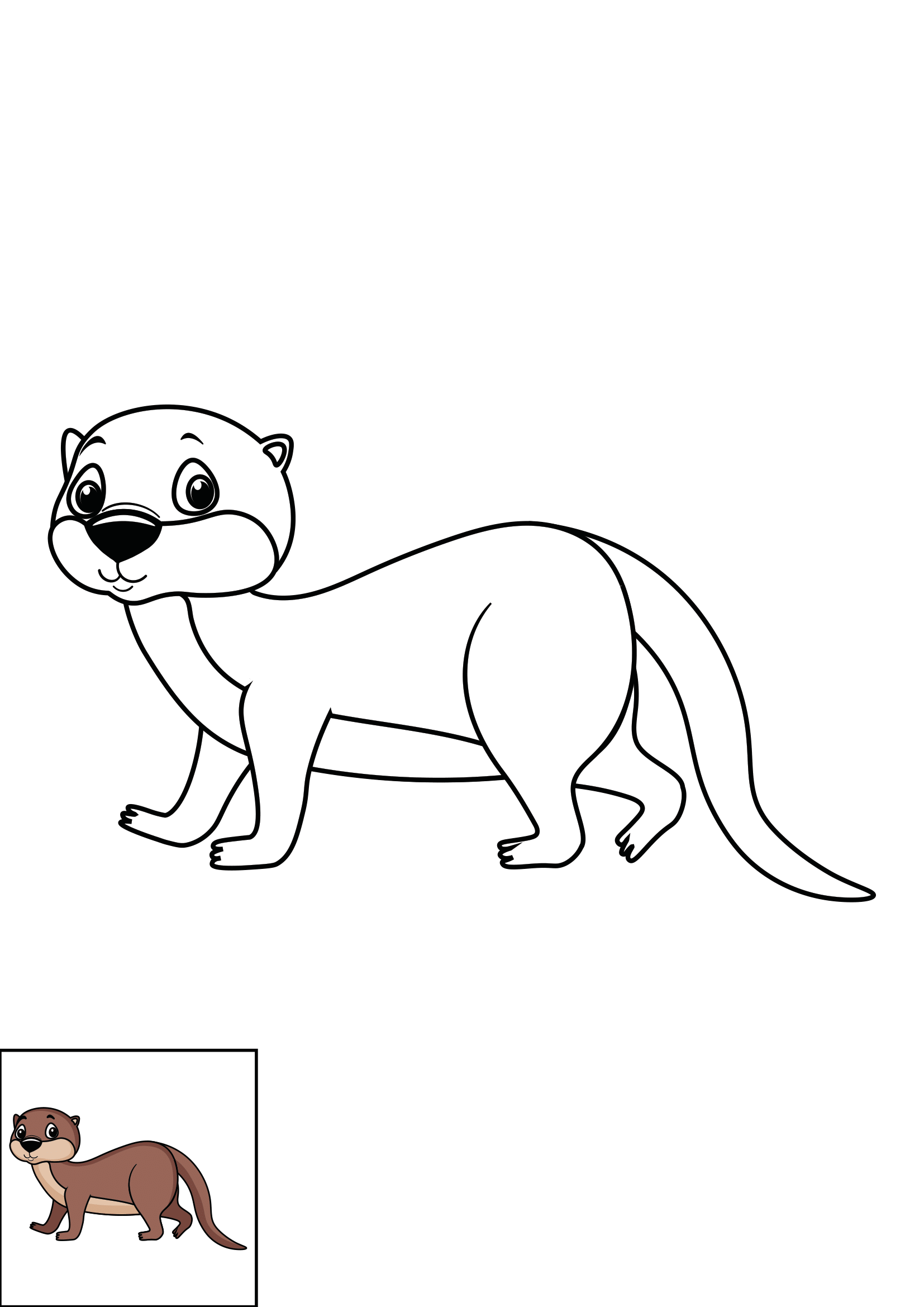 How to Draw An Otter Step by Step Printable Color