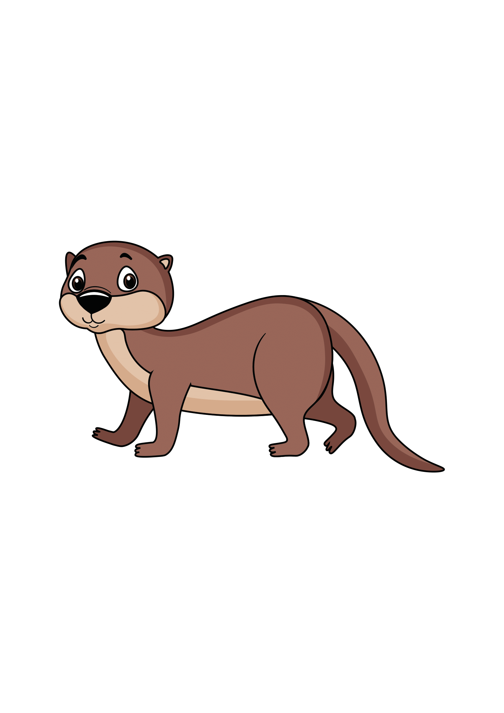 How to Draw An Otter Step by Step Printable