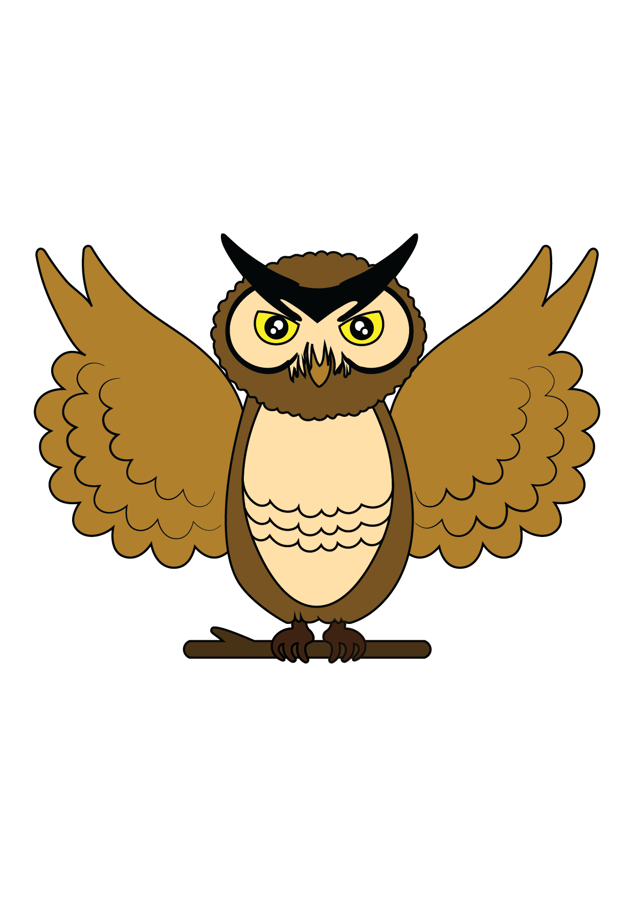 How to Draw An Owl Step by Step Printable