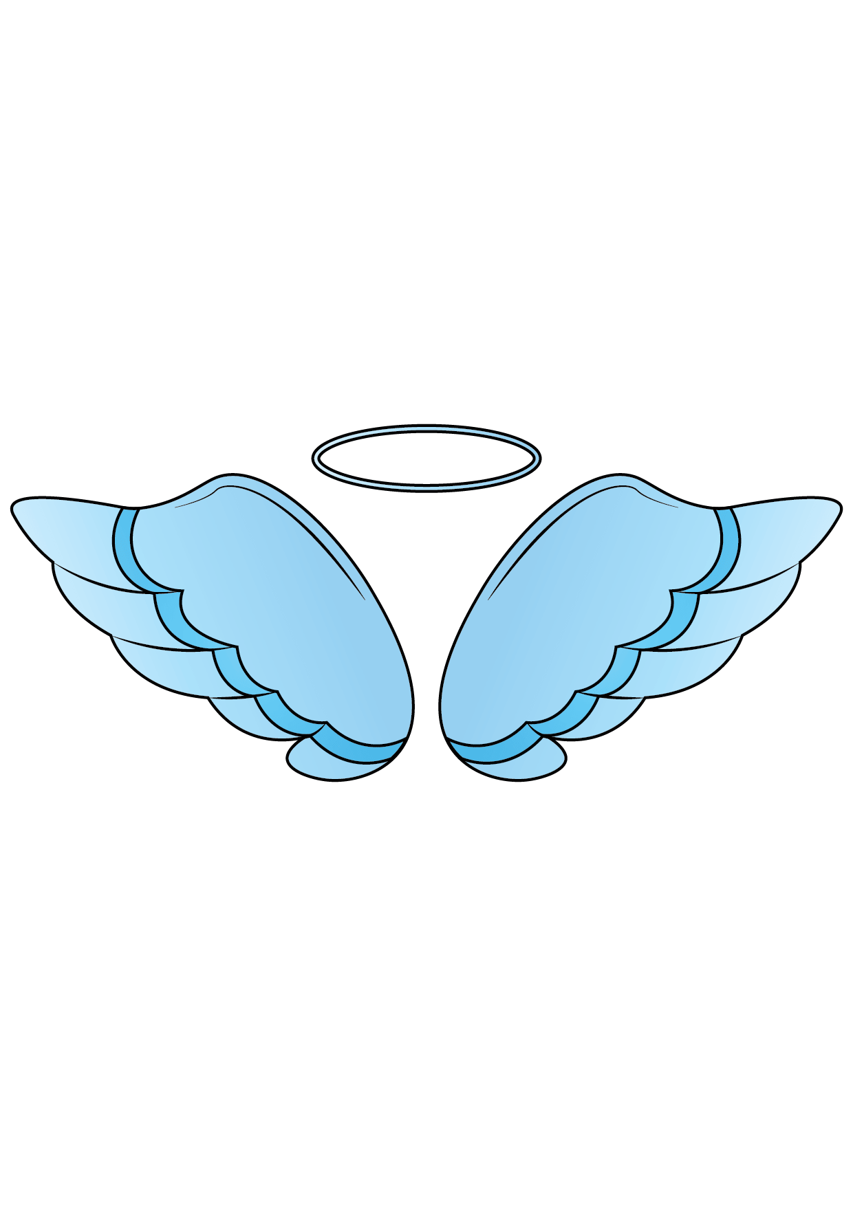 How to Draw An Angel's Wings Step by Step Printable