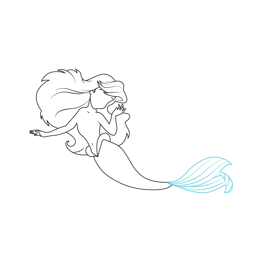 How to Draw Ariel Step by Step Step  5