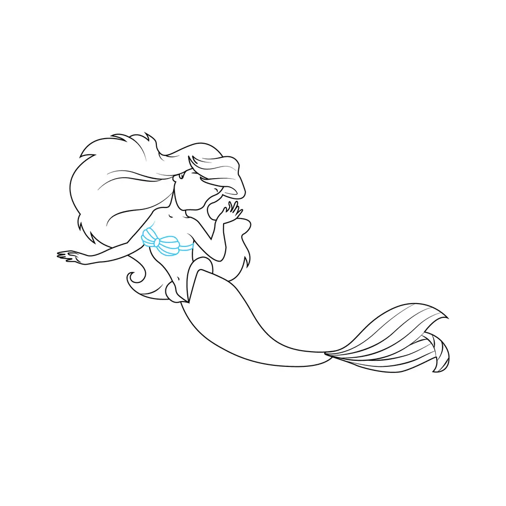 How to Draw Ariel Step by Step Step  6