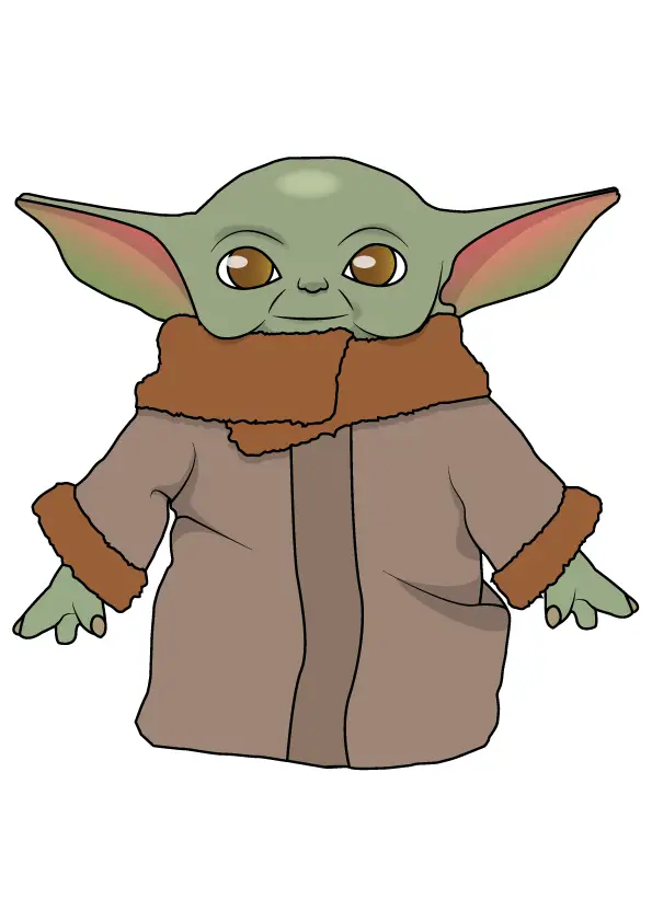 How to Draw Baby Yoda Step by Step Printable