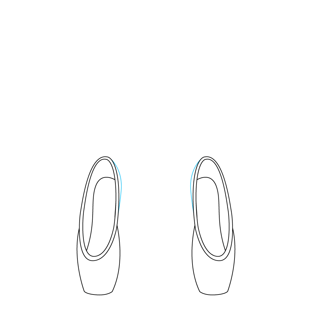 How to Draw Ballet Shoes Step by Step Step  5