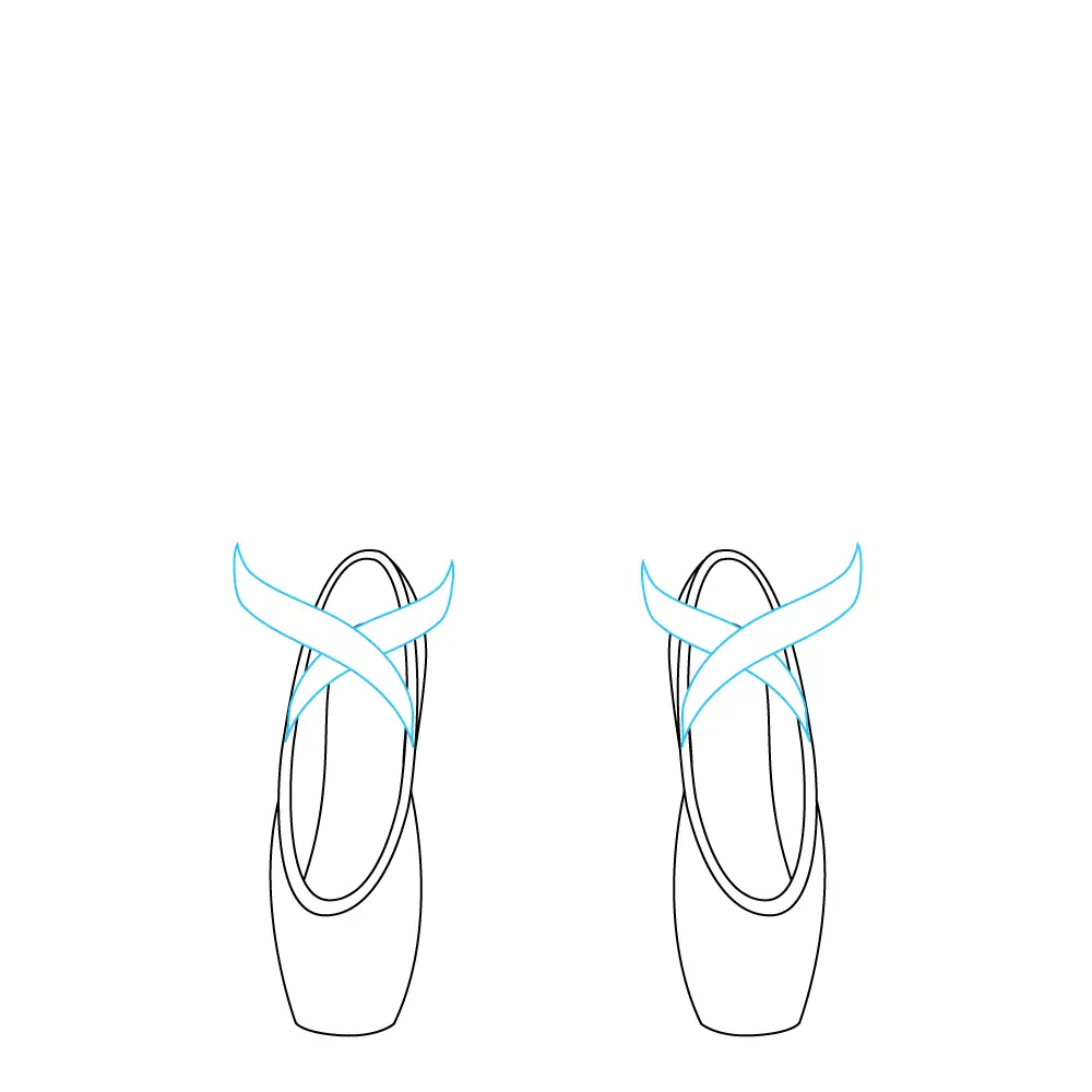 How to Draw Ballet Shoes Step by Step Step  6