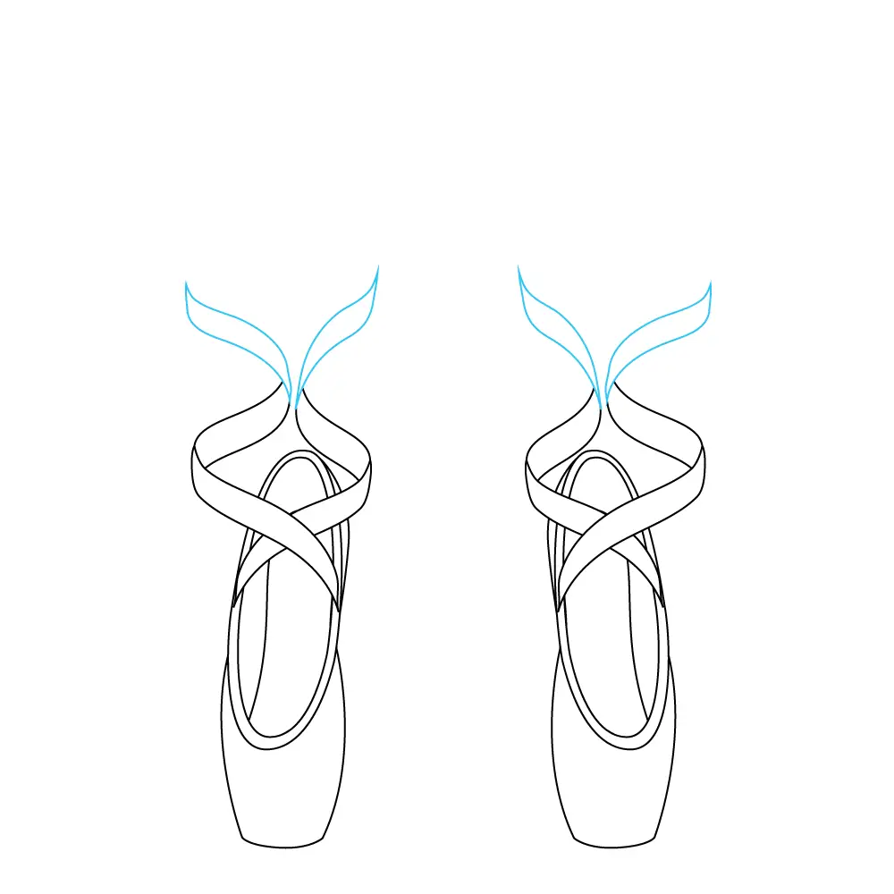 How to Draw Ballet Shoes Step by Step Step  8