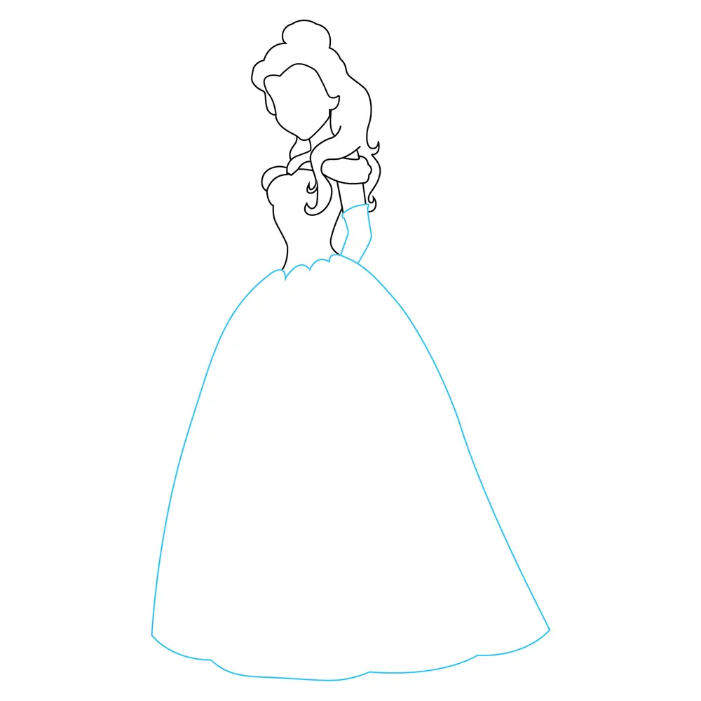 How to Draw Belle Step by Step Step  4