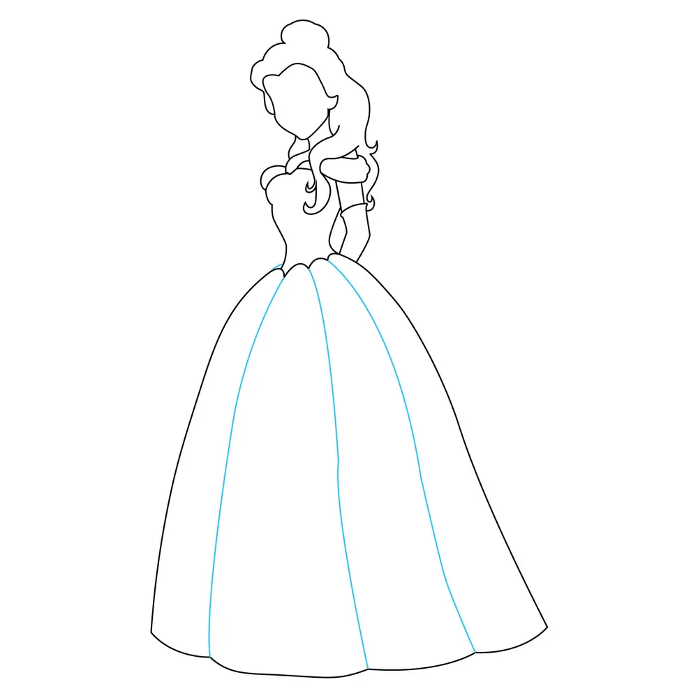 How to Draw Belle Step by Step Step  5