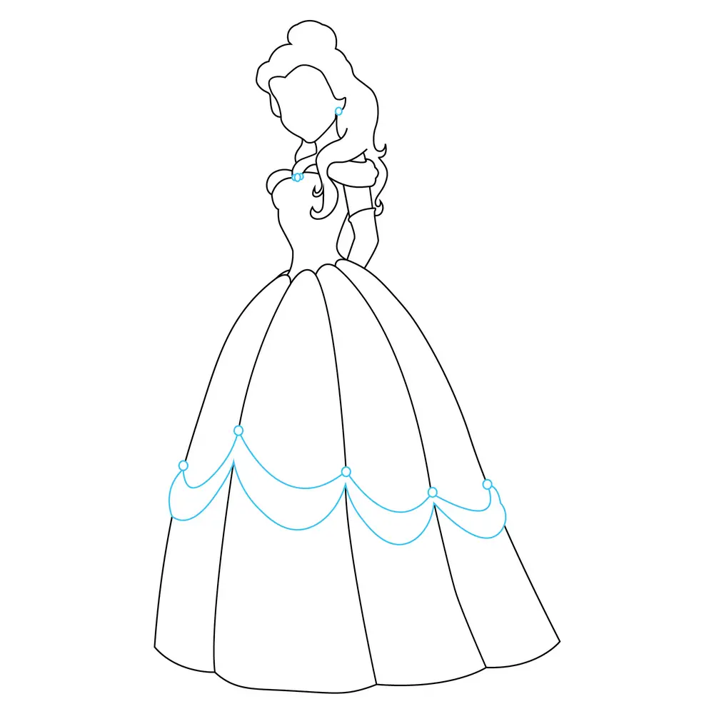 How to Draw Belle Step by Step Step  6