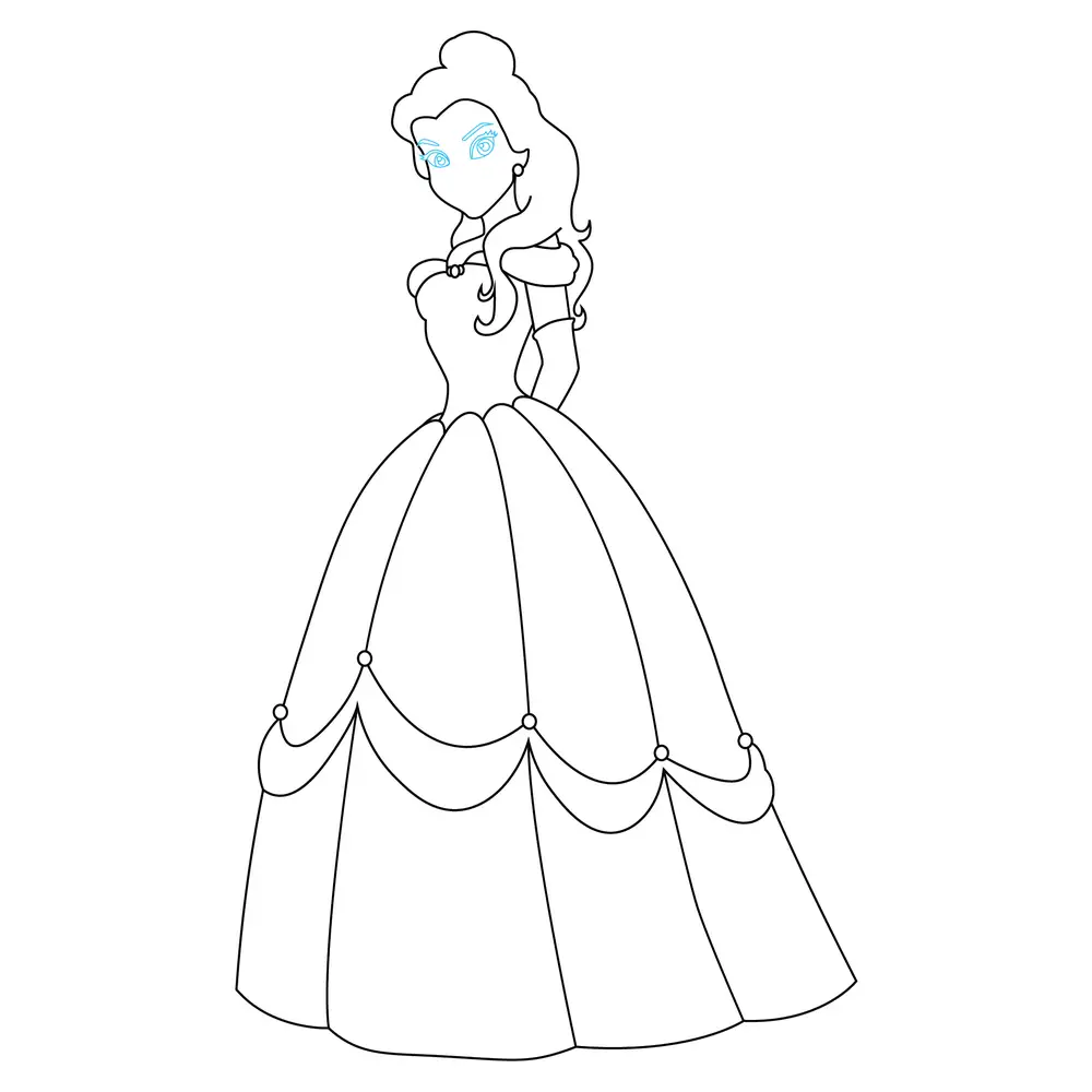 How to Draw Belle Step by Step Step  7