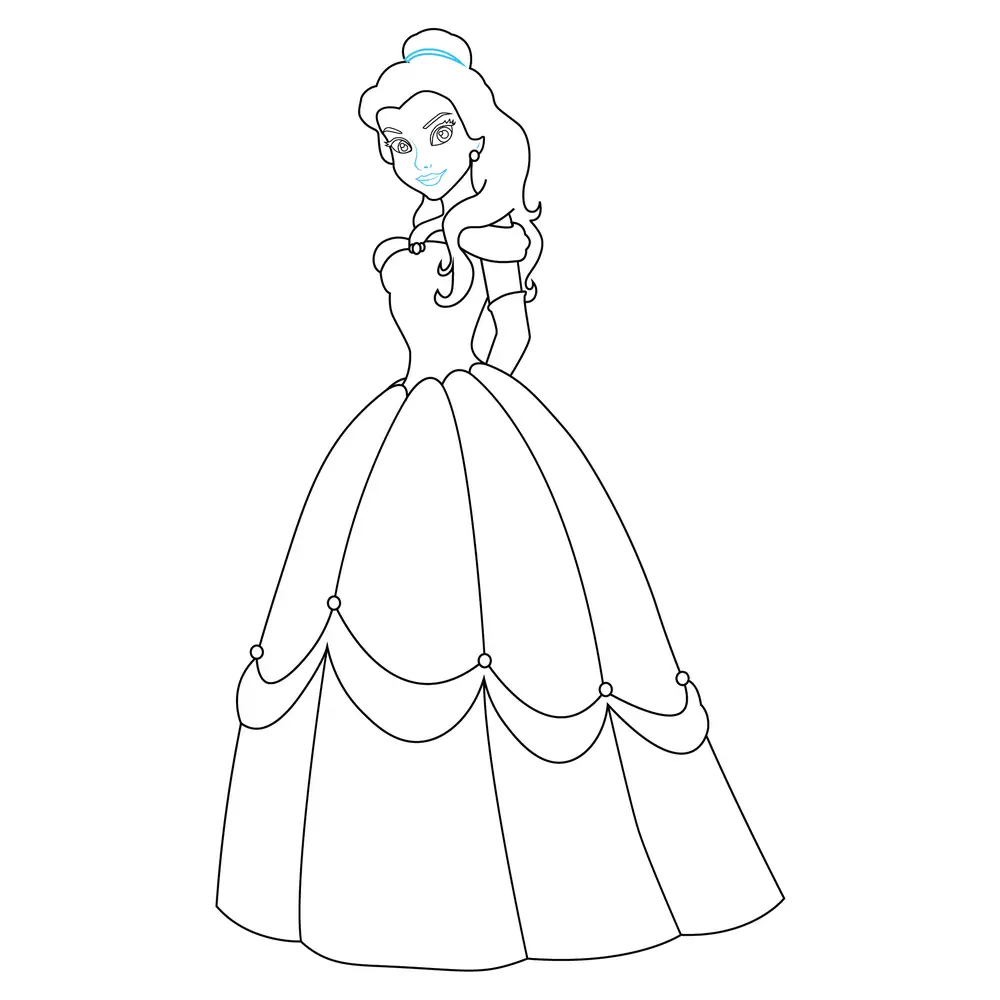 How to Draw Belle Step by Step Step  8