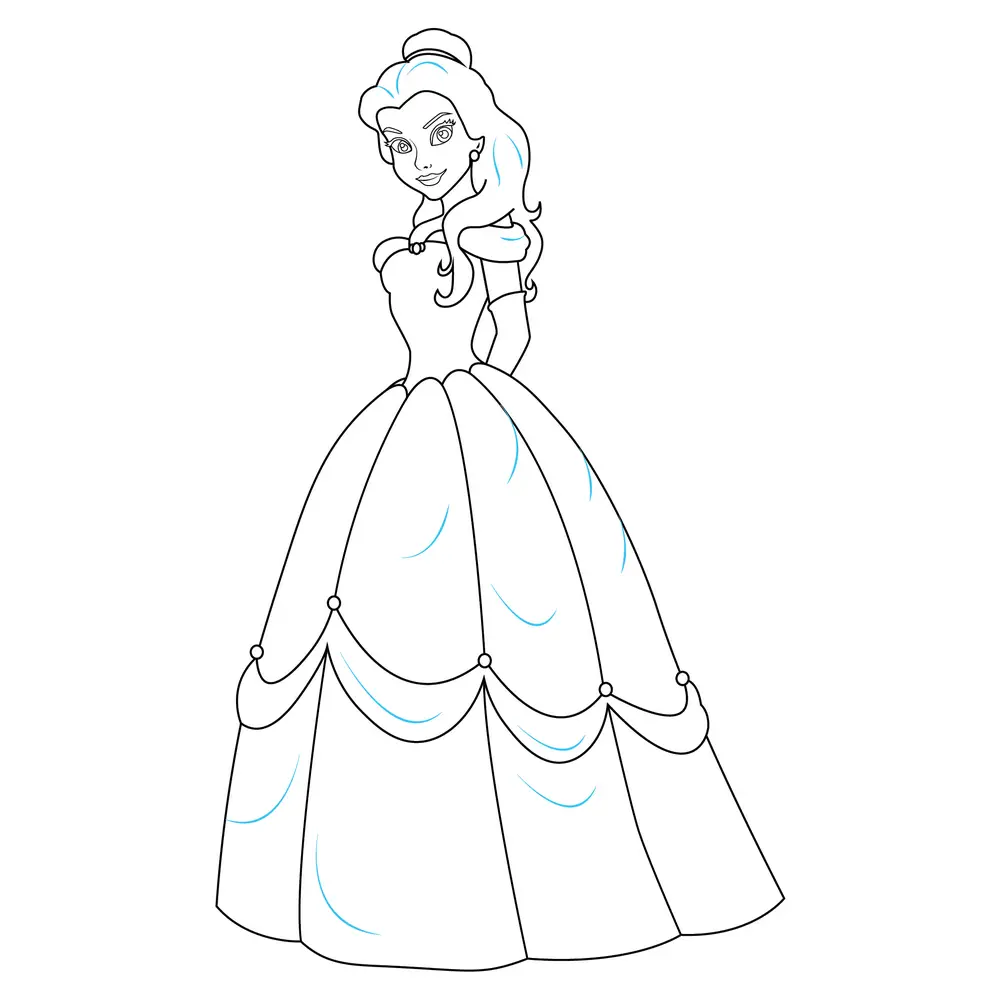 How to Draw Belle Step by Step Step  9