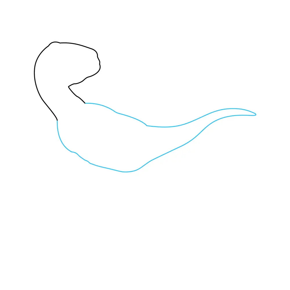 How to Draw Blue Velociraptor Step by Step Step  2