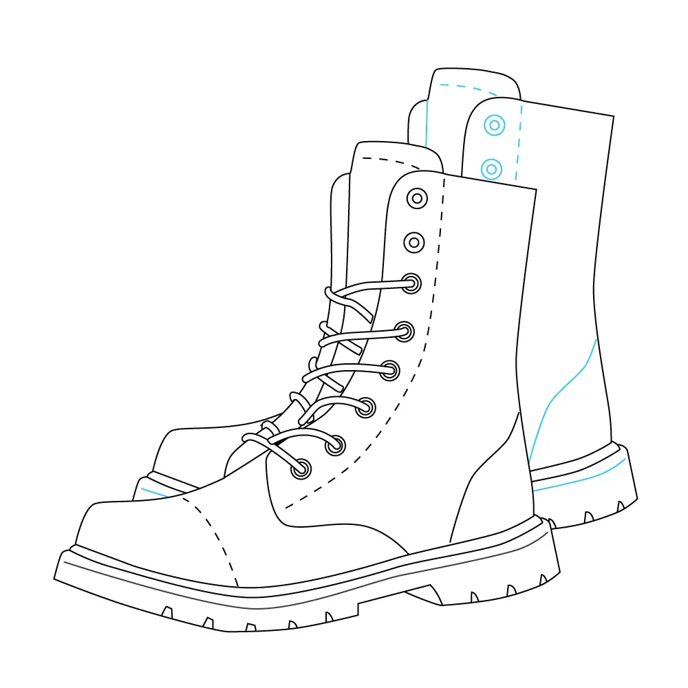 How to Draw Boots Step by Step