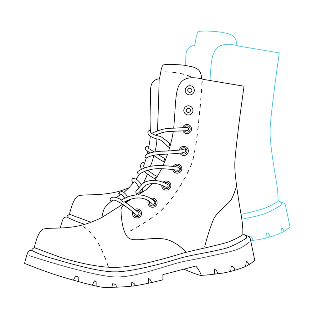 How to Draw Boots Step by Step Step  9