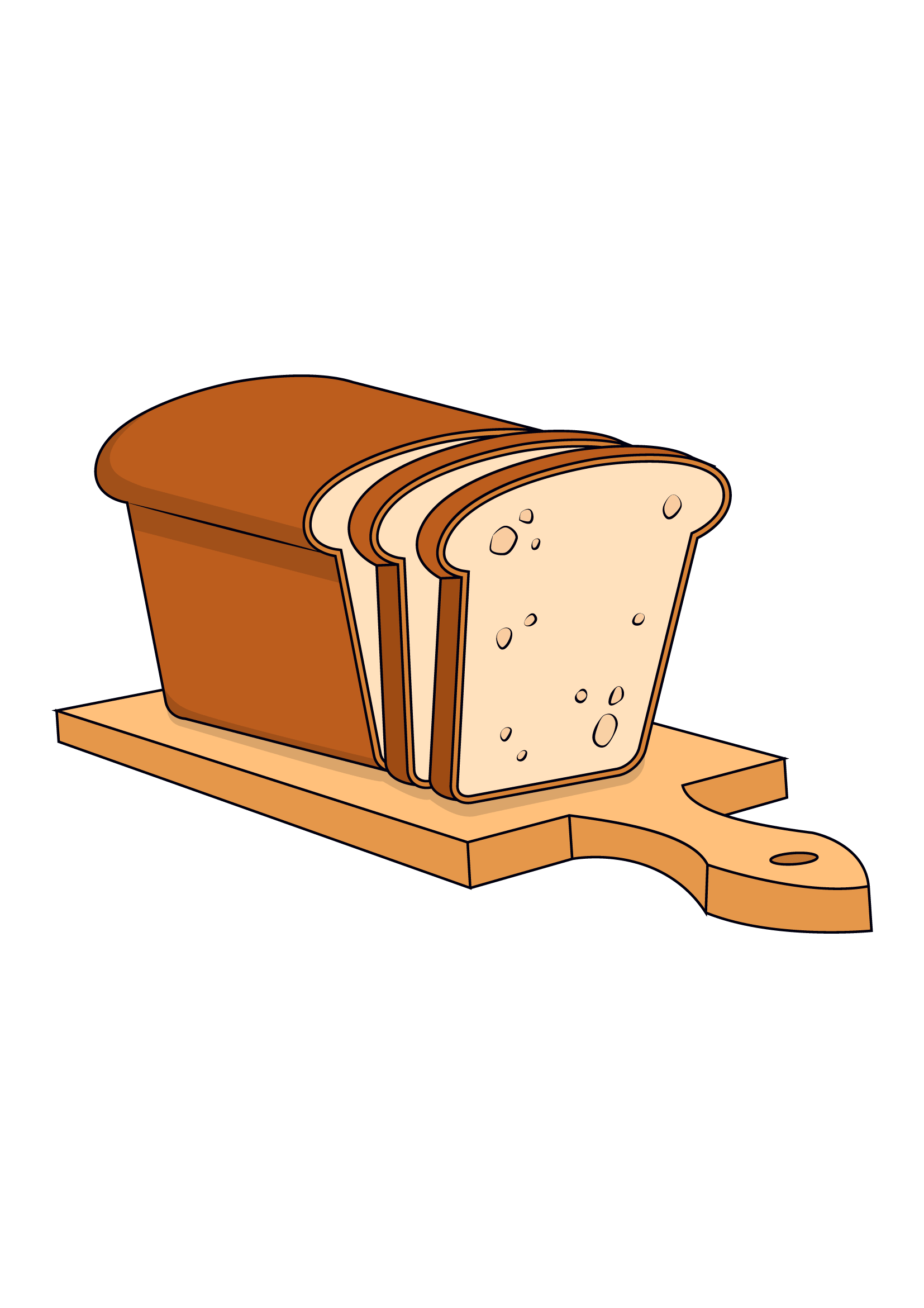 How to Draw Bread Step by Step Printable