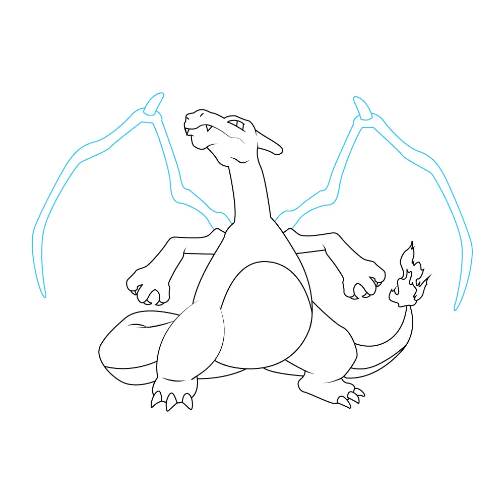 How to Draw Charizard Step by Step Step  10