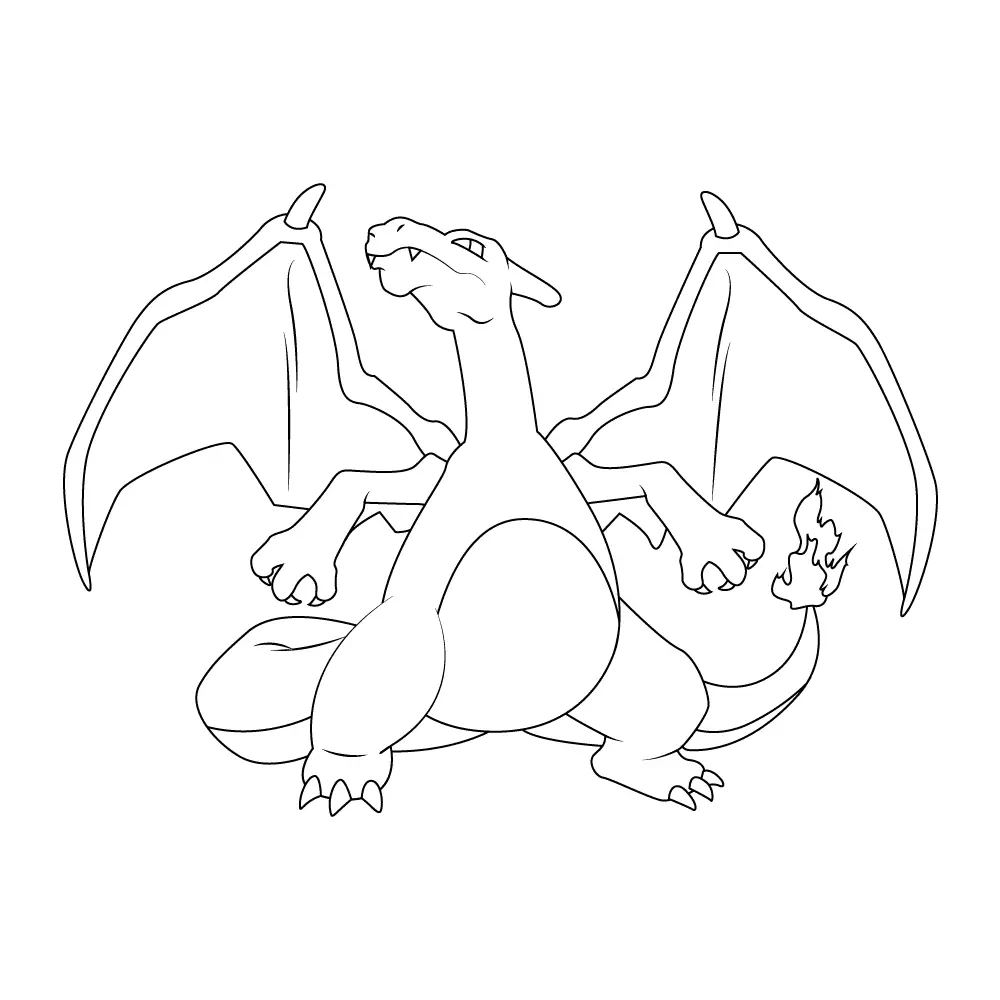 How to Draw Charizard Step by Step Step  12