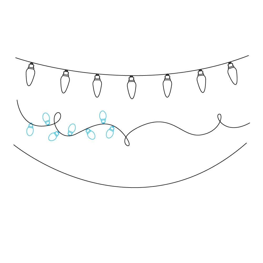 How to Draw Christmas Lights Step by Step Step  6