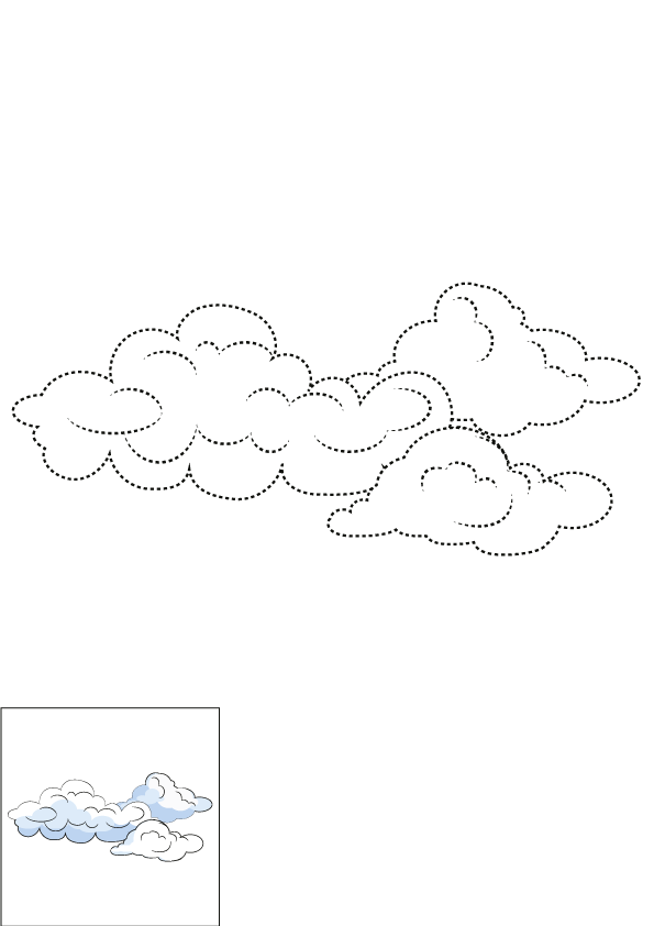How to Draw Clouds Step by Step Printable Dotted