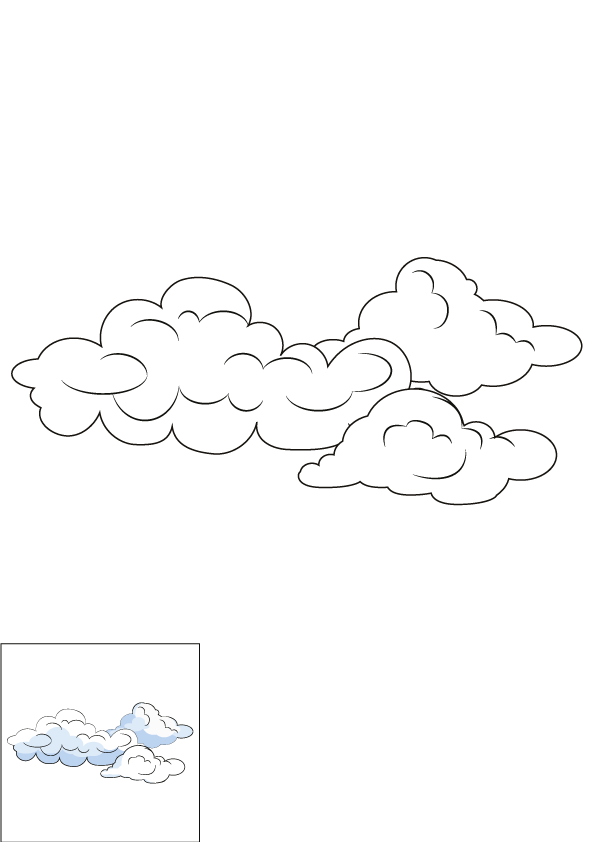 How to Draw Clouds Step by Step Printable Color