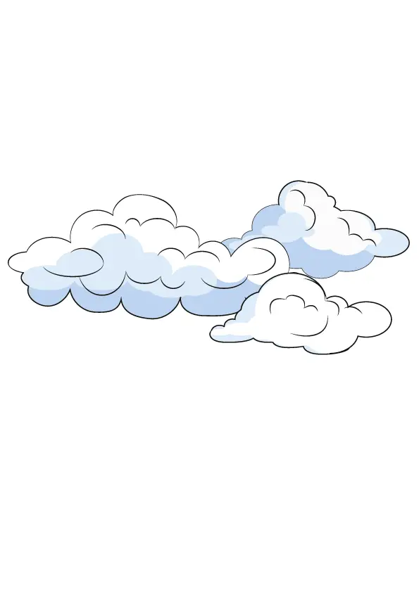 How to Draw Clouds Step by Step Printable