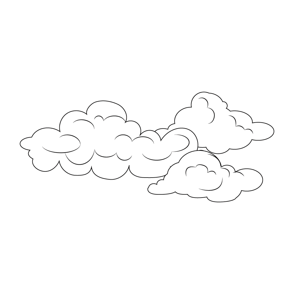 How to Draw Clouds Step by Step Step  10
