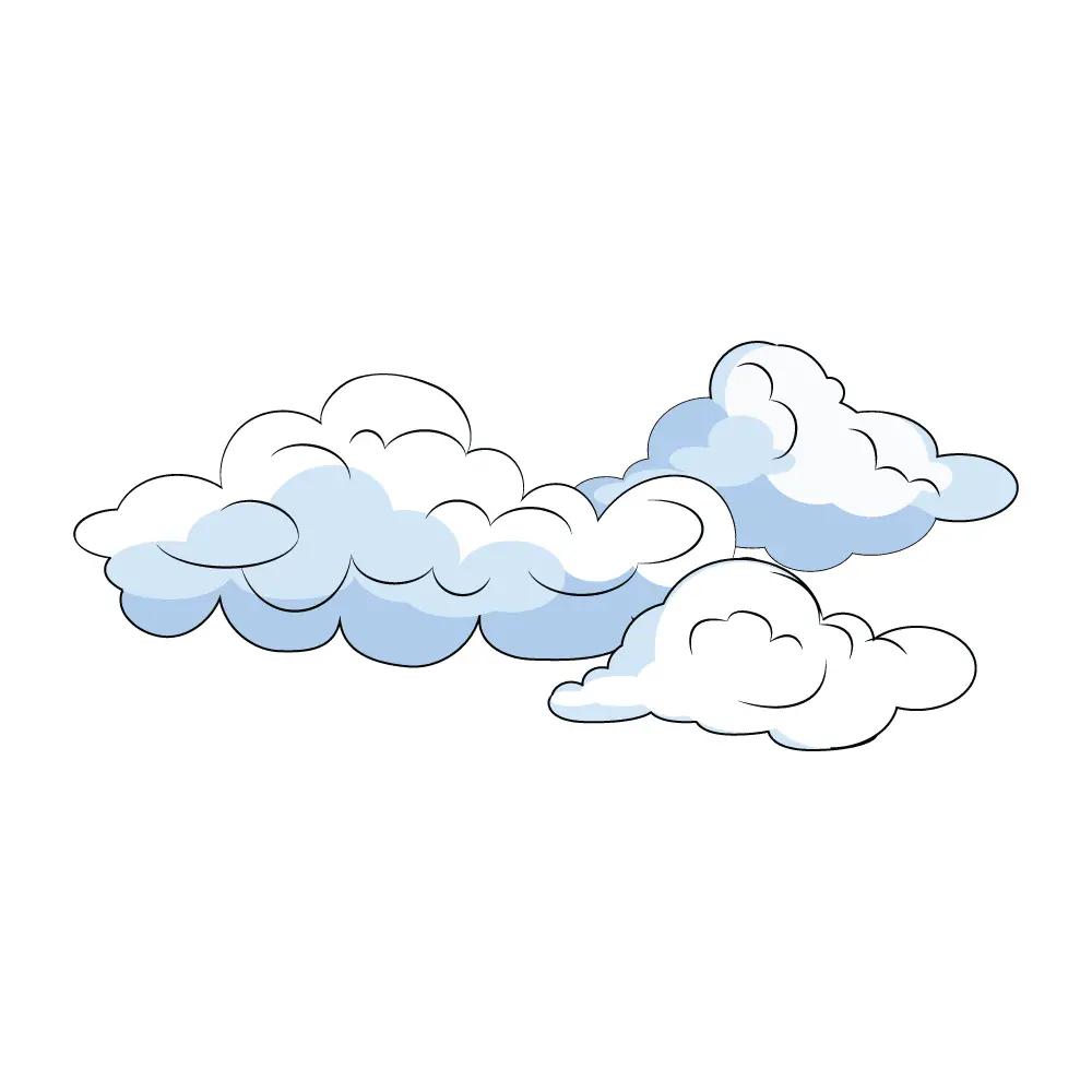 How to Draw Clouds Step by Step Step  11
