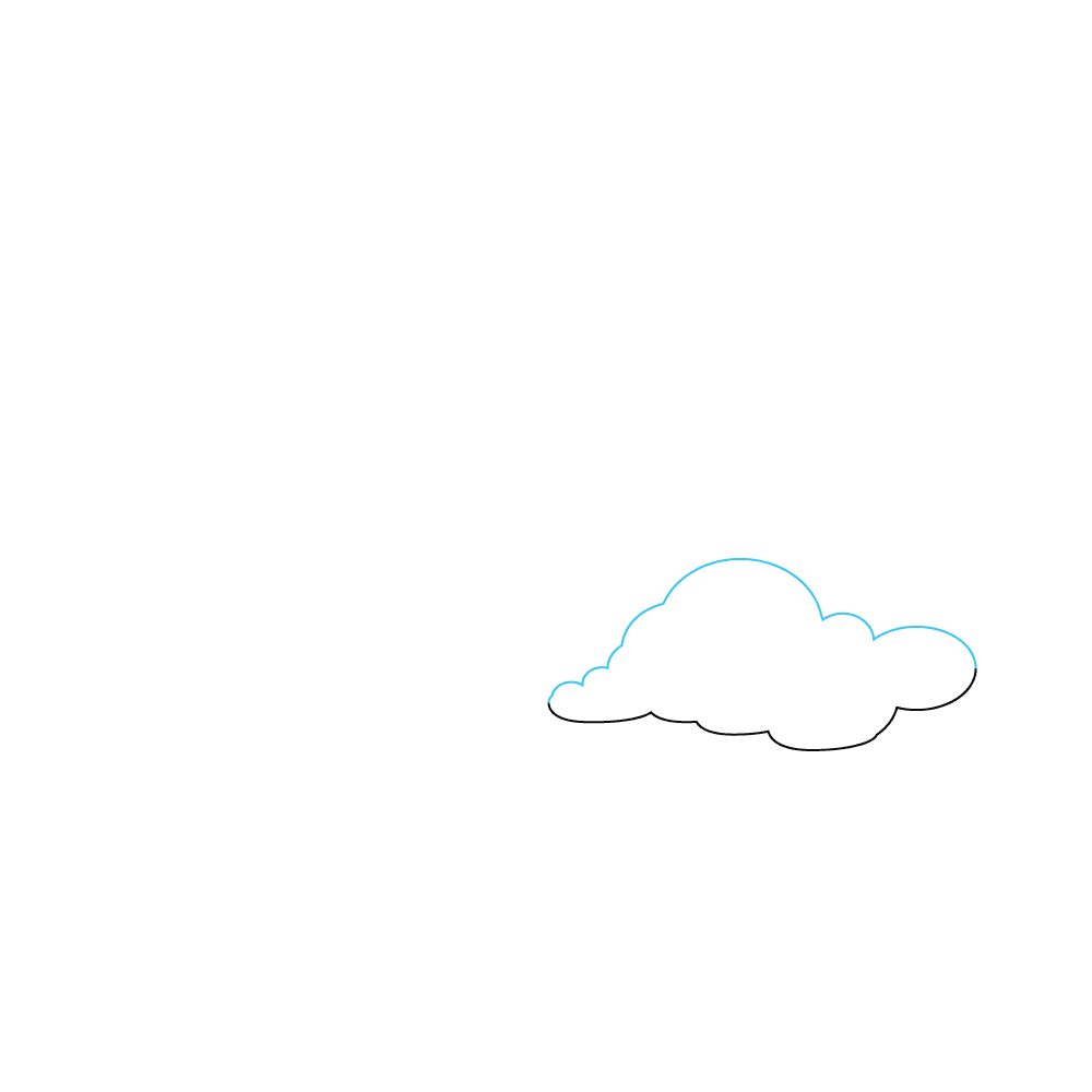 How to Draw Clouds Step by Step Step  2