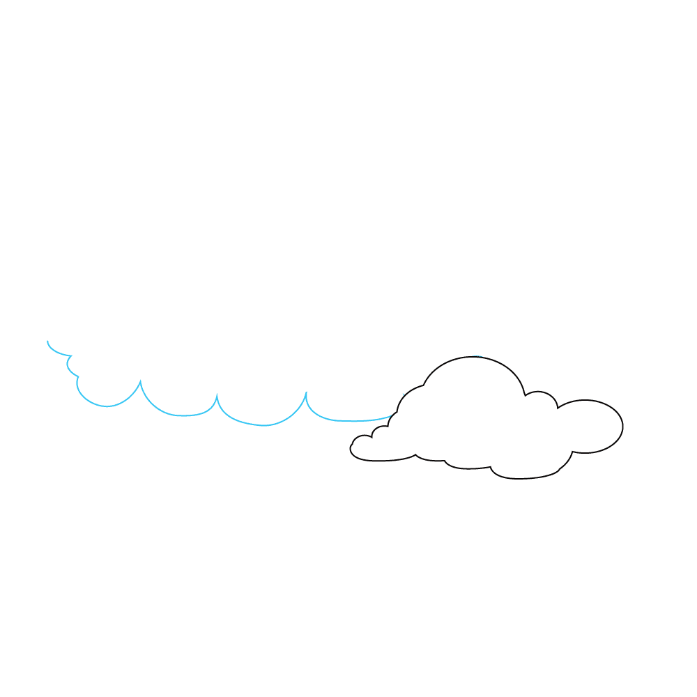 How to Draw Clouds Step by Step Step  3